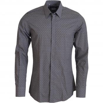 Dolce & Gabbana Gray Brown GOLD Slim Fit Dress Formal Shirt - IT39 | S