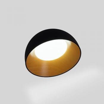 Lámpara de Techo LED Inclinada CCT 12W Efecto Madera Ø35cm