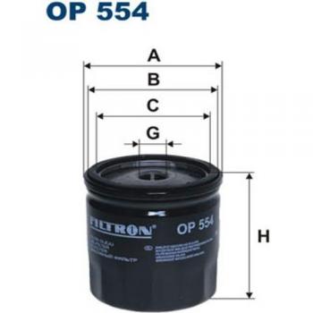 Filtron OP554 Bloque de Motor