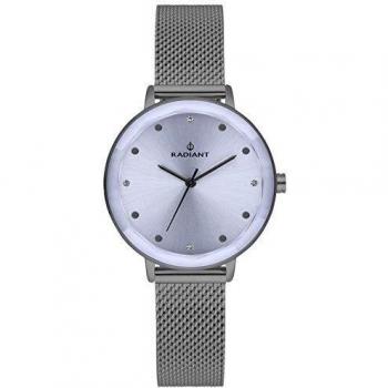 Reloj analógico para Mujer de Radiant. Colección Katrine. Reloj Gris con Malla milanesa y Cristal facetado. 3ATM. 34mm. Referencia RA467606.