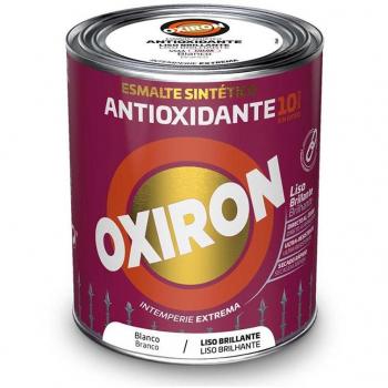 Esmalte sintético metálico antioxidante Oxiron liso brillante blanco 250ml Titan 5809077