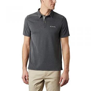 Columbia Nelson Point Polo EO0035 Manga Corta, Hombre, Gris