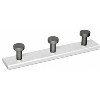 NESU - Percha Madera 3P Cromo B.Blan Nesu