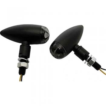 Indicadores LED Micro-Bullet Highsider, color negro, M10, aluminio, Ø31mm