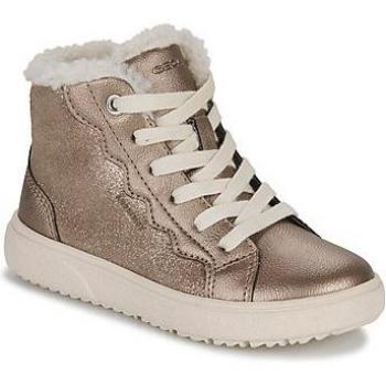 Geox J Theleven B ABX B Zapatilla Deportiva Alta niña Dorado, impermeable, con suela de goma antideslizante, cierre de cordones y diseño moderno