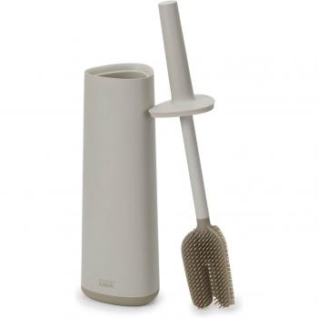Joseph Joseph Flex 360 Toilet Brush - Ecru, 360° Cleaning Head, Anti-Drip, and Clog-Free Design