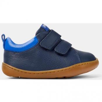 CAMPER Peu - First Walker Sneakers in Blue Smooth Leather, Size 22 and 5.5