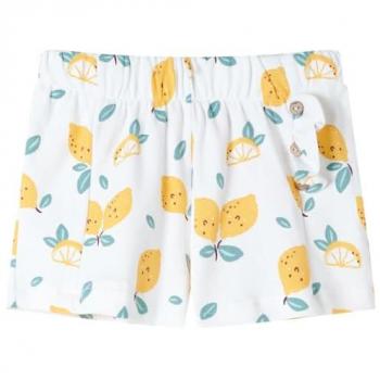 Pantalones Cortos Infantiles con Estampado de Limones Color Crudo 92