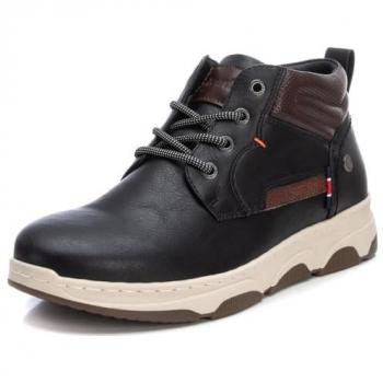Botines Refresh para Hombre con Cordones y Suela de Goma, Color Negro, Talla 45