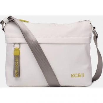 Bolso bandolera mediano con bolsillos Kcb - Blanco fluo 3091 BL