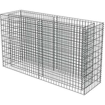 vidaXL Gabion Raised Bed Galvanised Steel 180x50x100cm Stone Basket Raised Bed