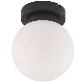 Lámpara de Techo Lindby Tavino Moderna con Pantalla Esférica en Metal Negro (1 E14) para Salón y Comedor