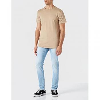 Camiseta de Manga Corta Jack & Jones Basher en Algodón Orgánico, Color Beige, Talla L