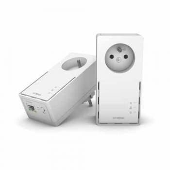 Kit Adaptador Powerline STRONG 1000 Mbps - Pack de 2 con Puertos Ethernet