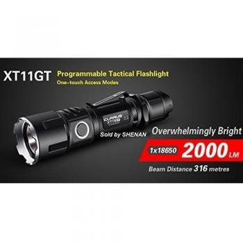 Klarus XT11GT 2000LM linterna impermeable del LED CREE XHP35 E4 HD LED linterna táctica programable Haz distancia 1037 Klarus XT11GT 2000LM linterna impermeable del LED CREE XHP35 E4 HD LED linterna táctica programable Haz distancia 1037pies con 3100mAh