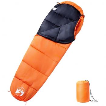Saco de dormir tipo momia de camping para adultos 3 estaciones - Colores disponibles: navy and blue, naranja y negro, negro y rojo
