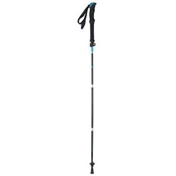 COLUMBUS - FCT01 Bastón Trail Running Plegable | Bastón Senderismo Trekking Ultraligero | Fibra de Carbono | Punta Tungsteno, Empuñadura Ergonómica