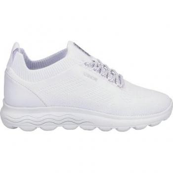 Geox D Spherica A Women's Sneakers - White Synthetic Leather - Size UK 7