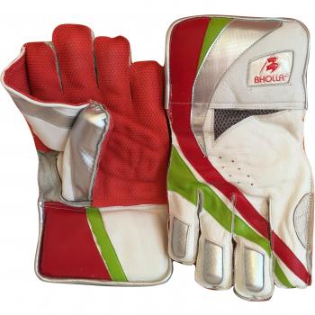 Auténtica piel de Cricket guantes, Test estándar, pulpo de goma tamaño de la palma de la mano, los hombres