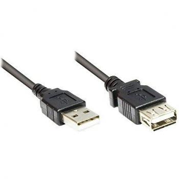 Cable USB 1,8 m USB 2.0 USB A Negro