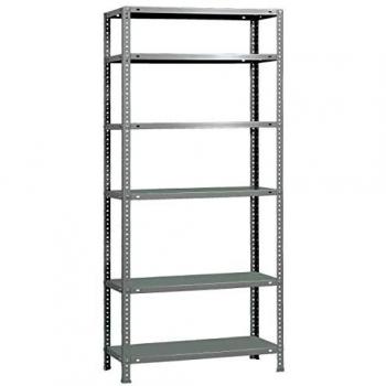 Estantería Metálica SimonRack de Almacenaje de Acero, Dimensiones 2000x900x400 mm, 6 Baldas, Soporta 75 kg de Punto Flexión por balda, Color Gris - Modelo Simon