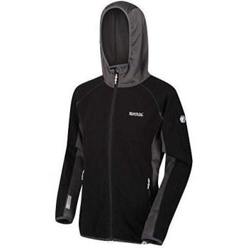 Regatta Womens Kinver Wool Mix Extol Stretch Hooded Technical Fleece Forro Polar, Mujer, Negro/Imán, Size: 18