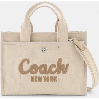 COACH Cargo Dark Natural Canvas Tote Bag, Size: One Size, Colour: Taupe - female