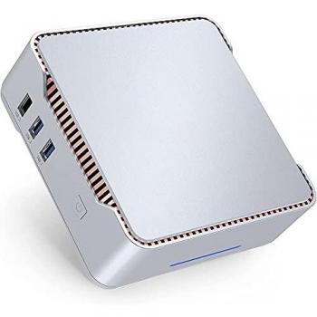 NiPoGi Mini PC,8GB DDR4/128GB ROM Windows 10 Pro Celeron J4125 Mini Ordenador[Soporte de Pantalla triple/4K HD/Gigabit Ethernet/Dual Band Wi-Fi/BT 4.2/Montaje VESA]