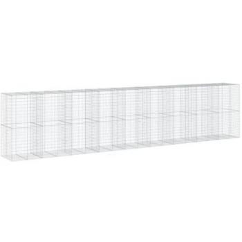 vidaXL Gabion Basket with Cover 900x100x200 cm Galvanised Iron