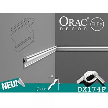 Barandilla flexible elegante Orac Decor DX174F, diseño clásico blanco, 2m