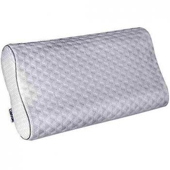 Lunvon Almohada Viscoelastica, Almohada Cervical Ergonómica Reduce Dolores Cervicales, Altura Ajustable Almohada Hecha de Espuma de Memoria 48D, 60 x 35cm, Blanco