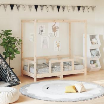 Estructura de cama para niños 70x140 cm madera maciza de pino Vidaxl Marrón