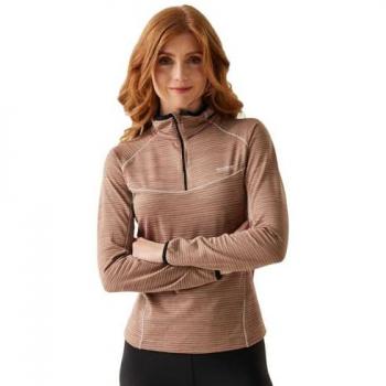 Regatta Women's Yonder II Half Zip Stretch Fleece Jacket in Warm Taupe, Size 10