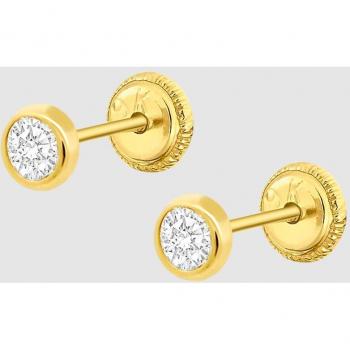 Pendientes de niña HIN00197/2 Basics de oro 9K con acabado brillo