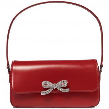Self-Portrait Women's Baguette Shoulder Bag in Bordeaux | PF24 Color 309 Color RBURGUNDY