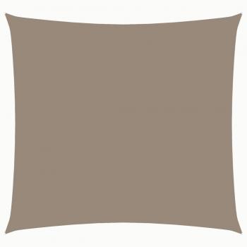 Toldo de vela cuadrado de tela Oxford gris taupe 2,5x2,5 m