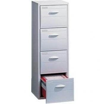 Clasificador de plástico gris con 4cajones 130,8X43,5X43,7 cm