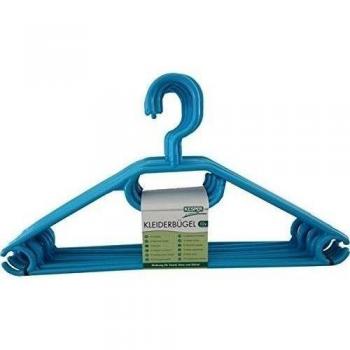 Kesper 16815 plástico-perchas, 10-unidades, 40 cm, color azul