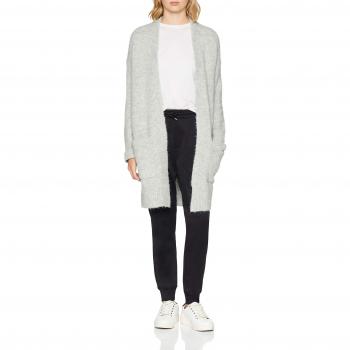 SELECTED FEMME Slfregina LS Knit Cardigan Noos, Chaqueta Punto para Mujer, Gris