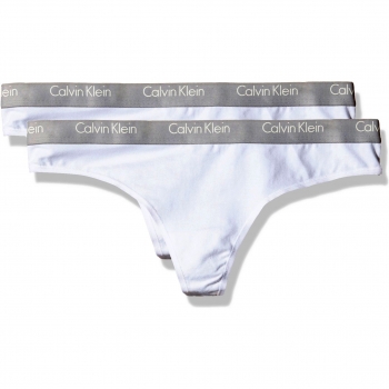 Calvin Klein 3PK THONG - Tanga para mujer, blanco