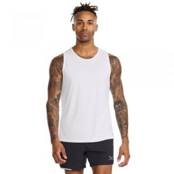 2XU Aero Sleeveless T-shirt XL White/Silver Reflective Male