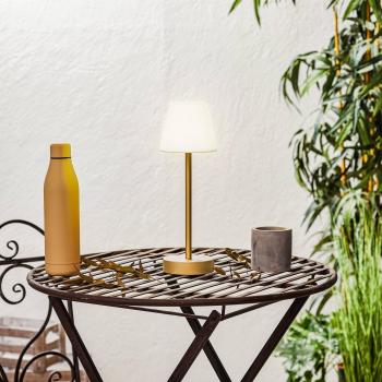 Lámpara de Mesa LED Recargable Lola Slim Newgarden, Portátil, Táctil, sin Cables, 11x32 cm (ØxAt), Luz Cálida 4000K, Exterior