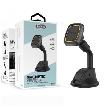 Soporte Universal Magnético con Ventosa para Smartphone Negro Accetel SP126
