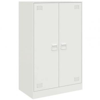 Aparador de Acero Blanco 67x39x107 cm, Armario, Armario de Almacenamiento, Aparador Alto, Armario Auxiliar