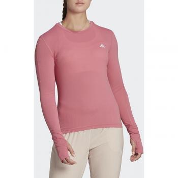 adidas Camiseta de Mujer Fast, Manga Larga, Diseño Deportivo, Transpirable, Ajuste Cómodo