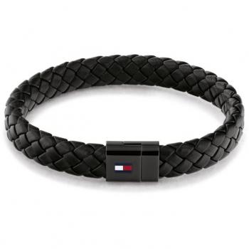 Tommy Hilfiger Round Braided Pulsera De Cuero Trenzado 2790331