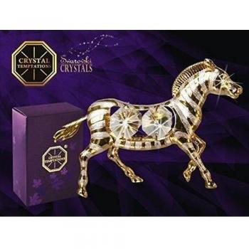 Swarovski® Components - CRYSTOCRAFT - figuras en miniatura - Artículos de regalo - Componentes de Swarovski - figuras coleccionables - con cristales - chapado en oro de 24 quilates - El regalo perfecto para el nacimiento, bautismo, comunión, confirmaci