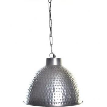 Lámpara de Techo Moderna en Metal Plateado con Diseño Elegante
