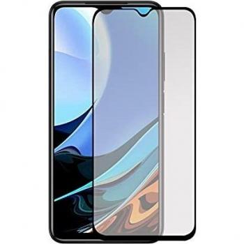 Todotumovil Protector de Pantalla Xiaomi Redmi 9T Negro de Cristal Templado Vidrio 9H para movil