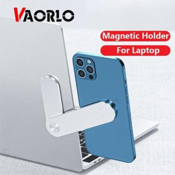 Soporte magnético escalable VAORLO para teléfono móvil, tableta y portátil con extensión de metal, succión magnética y diseño portátil en color blanco